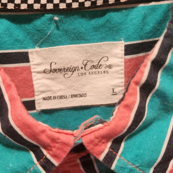 Mens Lightweight Miami Dolphins Like Color Scheme button down shirt mens large - Picture 3 of 3